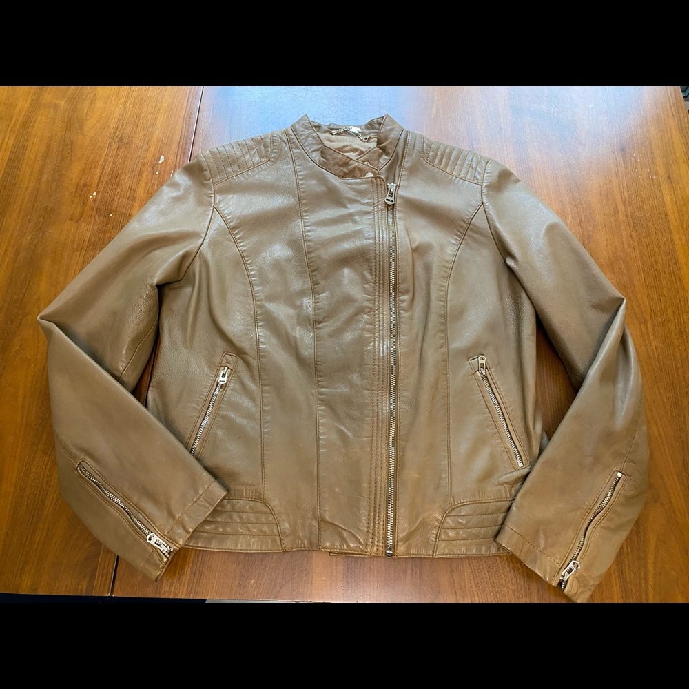 Cole Haan genuine lamb skin leather jacket